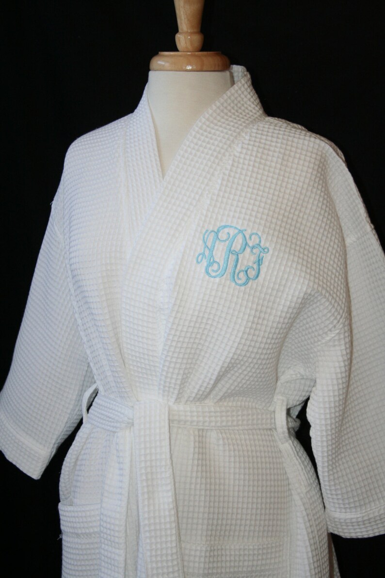 personalised waffle robe