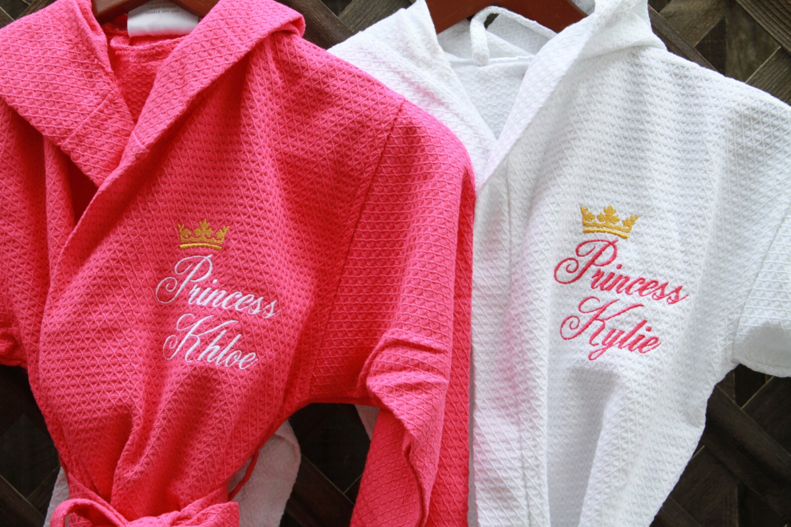 Children's Robe Personalized in White Aqua or Hot Pink Etsy
