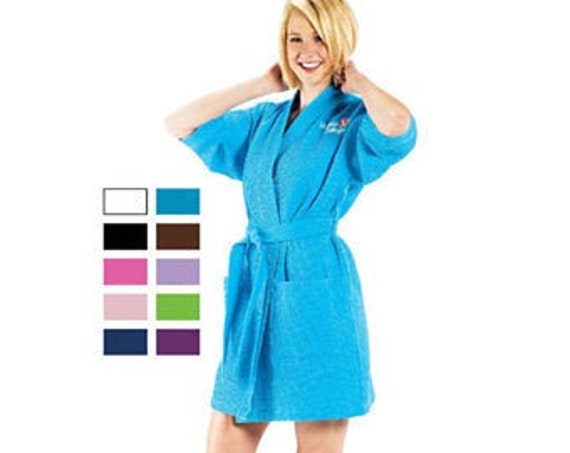Wedding Robes Available in 10 Colors 3 Sizes; Over 30 Fonts; Single /& Multi Orders Welcome MONOGRAMMED Robes RUSH Ship BRIDAL Party Robes