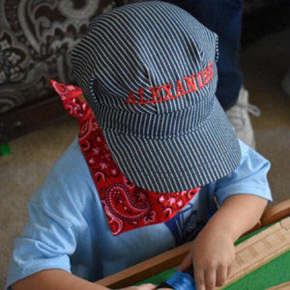 PERSONALIZED Train Hat and Bandanna Train Party Train Costume