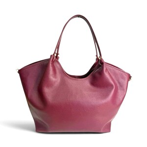 Large Italian Leather Slouchy Tote Bag – Minimalist Shoulder Purse