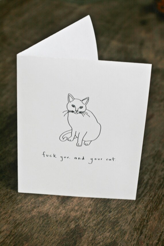 Printable Greeting Card Your Cat Etsy