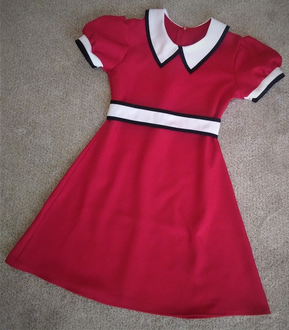 open lace back dress Annie Retro Swing Dress in Red/Blue Check Print main image 1
