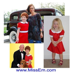 Little Orphan Annie red dress for girls image 3