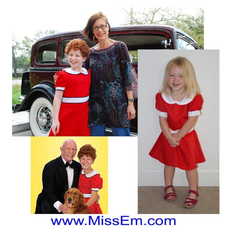 Little Orphan Annie red dress for girls image 3