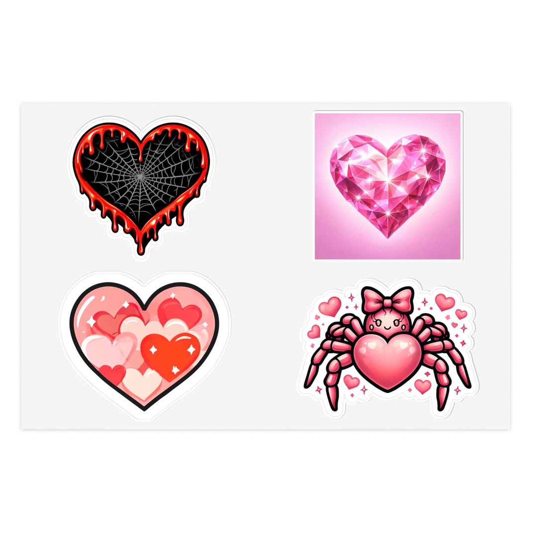 Hearts Sticker Sheets - Etsy