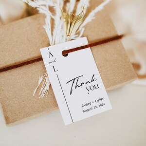Modern Editable Favor Tags, Printable Minimalist Favor Tags, Boho ...
