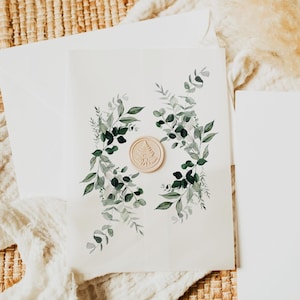 Botanical Vellum Wrap, Printable Greenery Vellum Jacket, Vellum Wrap for Invite, Wedding Invitation Vellum Wrap, DIY Editable Template 596-A