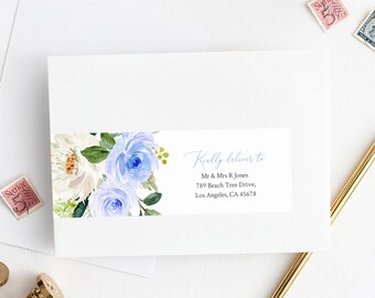 Wrap around mailing labels wedding