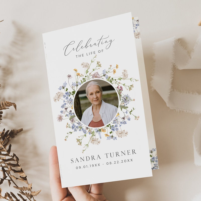 Printable Funeral Bulletin - Etsy UK
