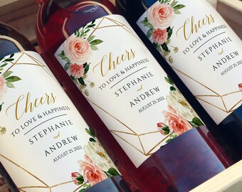 TRY BEFORE You BUY Editable Instant Download Wine Bottle Label Template Modern Script