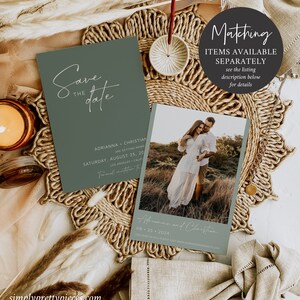 Sage Green Modern Editable Welcome Bag Letter Itinerary, Minimal Wedding Timeline, Printable Order of Events Template Instant Download 580-A image 8