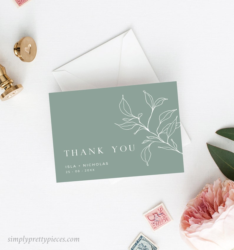 Sage Green Wedding Favor Thank You Gift Tags | Zazzle - View #10