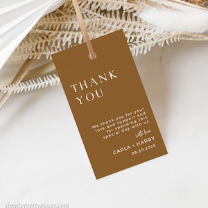 Etiquetas de favor editables modernas de tono joya, etiquetas de favor en tonos joya imprimibles, etiqueta de regalo de boda, plantilla de bricolaje minimalista, descarga instantánea, 587-A