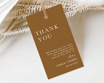 Printable Jewel Tone Modern Favor Tags, Editable Jewel Toned Favor Tags, Wedding Gift Tag, Minimalist DIY Template, Instant Download, 587-A