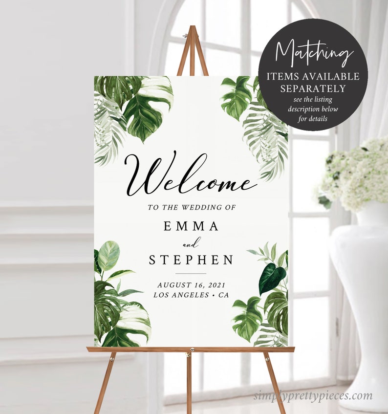 Monstera Thank You Card with Photo, Wedding Thank You Card, Tropical Greenery Thank You Note Printable Botanical, Editable Template, 550-A zdjęcie 8