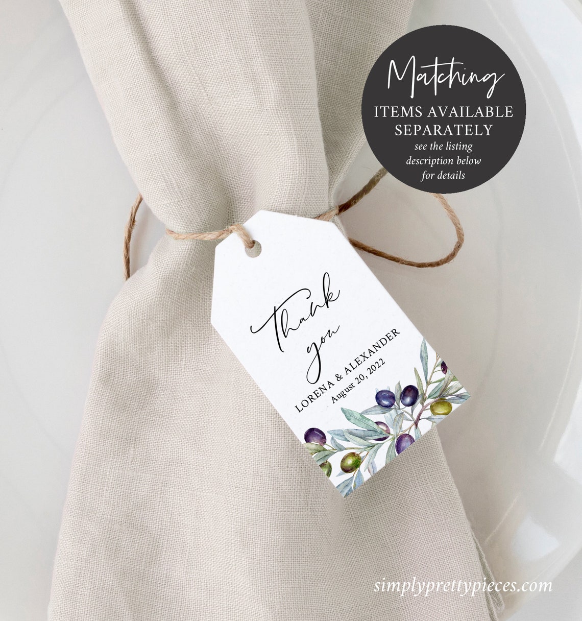 Free Olive Table Number Printables