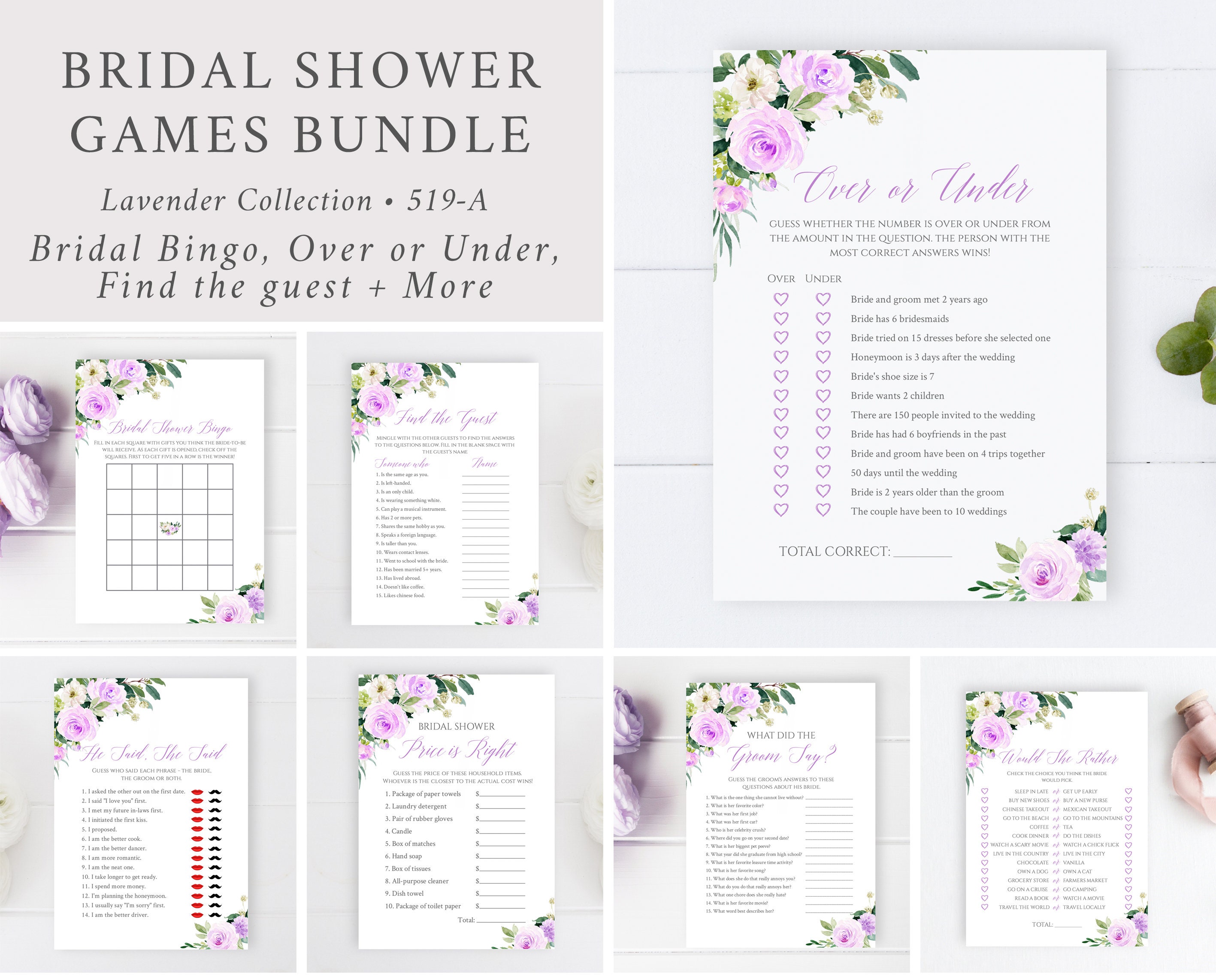 Free Printable Bridal Games