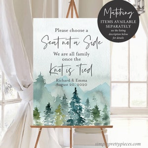 Woodland Rustic Editable Tags, Printable Mountains Favor Tags, Forest Outdoor Wedding Gift Tag, DIY Template Instant Download Templett 531-A image 6