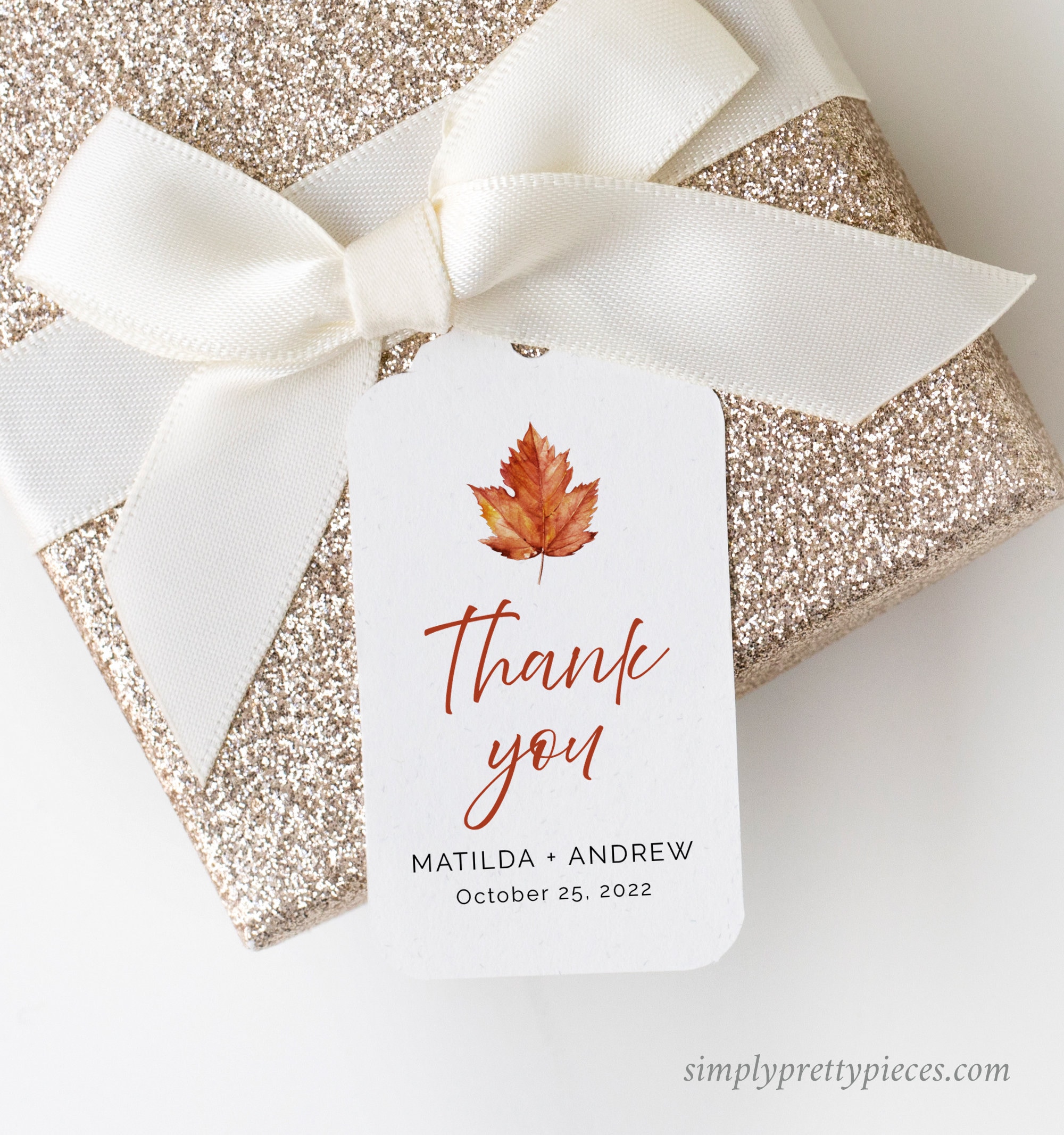 MAPLE gift-wrap with gift tag 