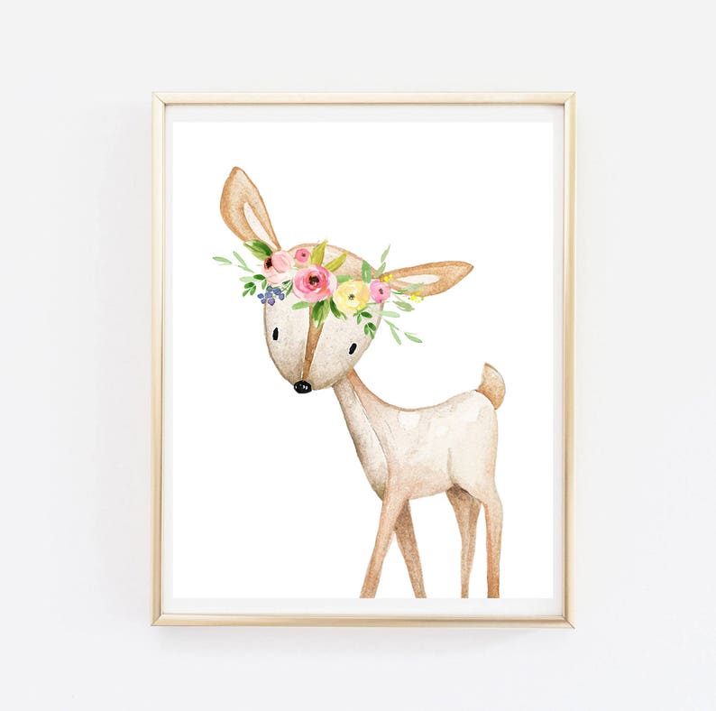 Boho Woodland Animals Printable Nursery Art Forest Animals - Etsy