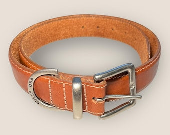 GUESS Brown Tooled Leather Belt Guess,brown Leather Belt ,USA W/buckle, 28 main image 4
