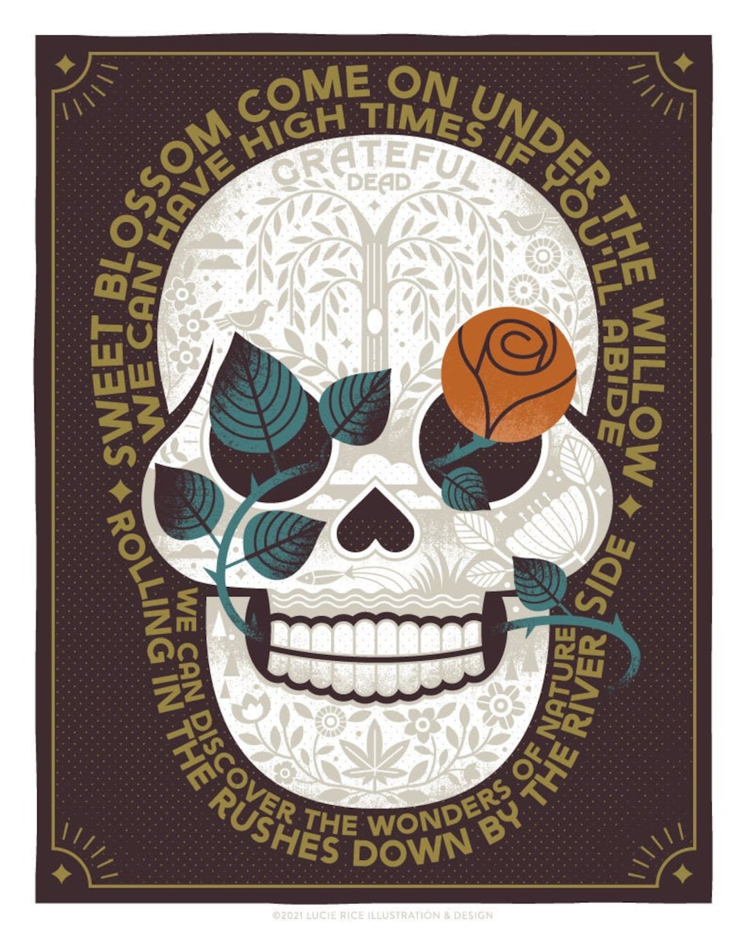 Sugar Magnolia Lyrics 11x14 Print Etsy