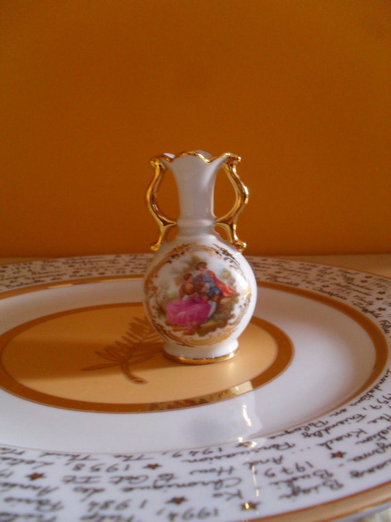 Items similar to Authentic Limoge France Miniature Vase Classic on Etsy