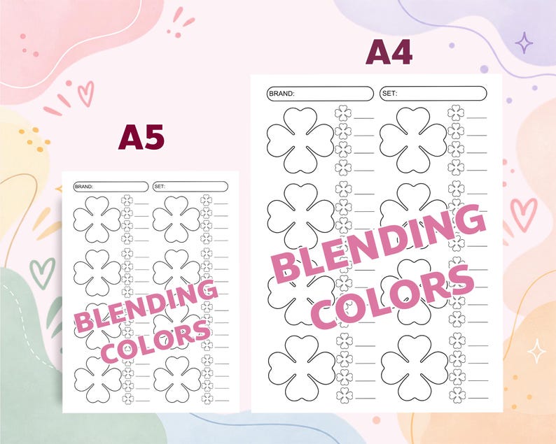 Blank Color Swatch Chart Printable PDF, Marker Blending Practice ...