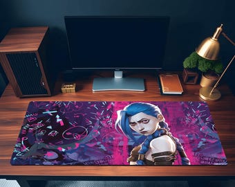 Jinx Arcane League of Legends Desk Mat | Gaming Mouse Pad