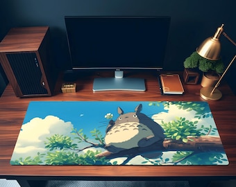 My Neighbor Totoro Mouse Pad | Studio Ghibli Inspired Desk Mat, Anime Gift Decor