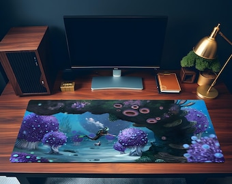 Subnautica Ocean Desk Mat | Underwater Gaming Mouse Pad
