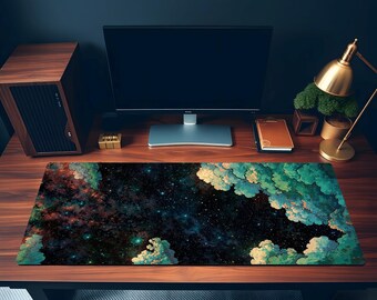 Cloud Cosmos Desk Mat | Galaxy Mousepad, Space Desk Mat, Sky Decor For Him