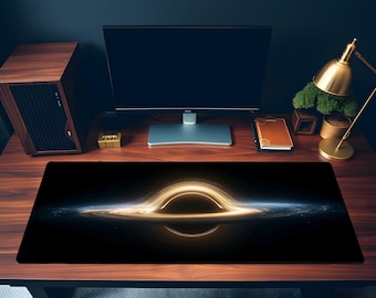 Black Hole Desk Mat | Space Galaxy Mousepad