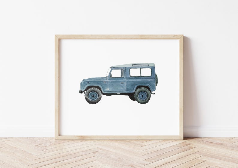 Land Rover Defender Print Wall Art Decor Watercolour Car Print - Etsy