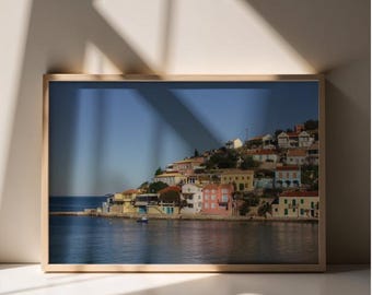 Sun-Kissed Hues of Assos Village Digital Download Photograph