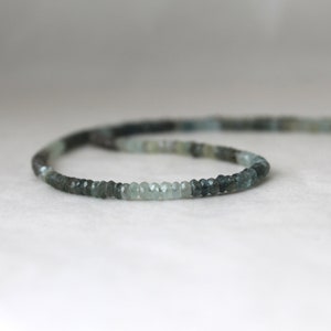 Coastal Fog Moss Aquamarine Necklace