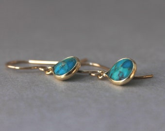 Gouttes d'or turquoise