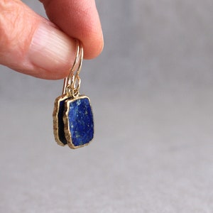 Lake Blue Lapis Gold Drops