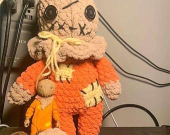 Sam Halloween Crochet Pattern – Amigurumi Doll, Pumpkin Pajamas (PDF Download)