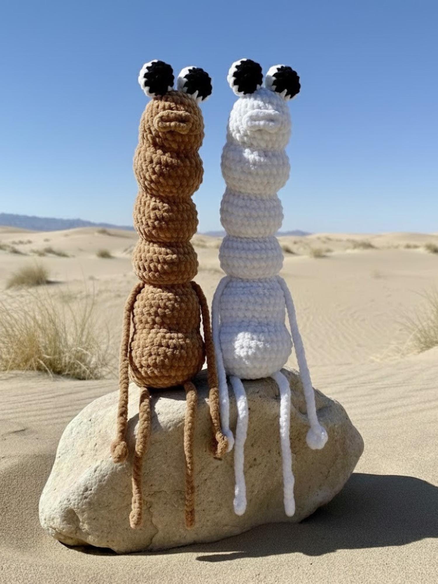 Marcus the Worm Crochet Plush Pattern Bendable Amigurumi