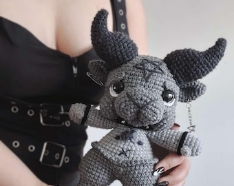 Baphomet Crochet Pattern PDF – Gothic Amigurumi Doll – Satanic Occult Plush Tutorial – Intermediate Advanced Crochet