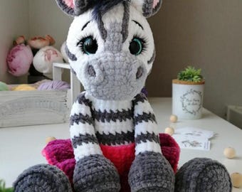 Crochet Zebra Plush Pattern | Amigurumi Toy PDF, Beginner Friendly DIY Craft