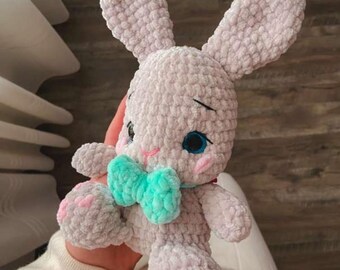 Chenille Amigurumi Crochet Pattern | Kitty & Bunny Plush Toy (PDF Pattern)