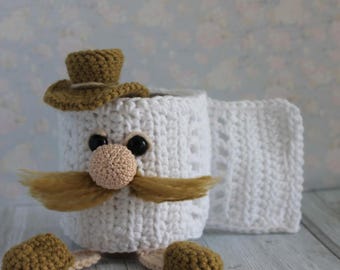 Crochet Toilet Paper Doll Pattern – Amigurumi Bathroom Decor PDF (Intermediate)