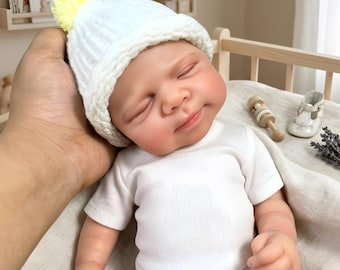 Mini 13 Inch Pascale Reborn Baby Doll Full Solid Silicone Body Girl Adorable Doll Toy Birthday Christmas Gif