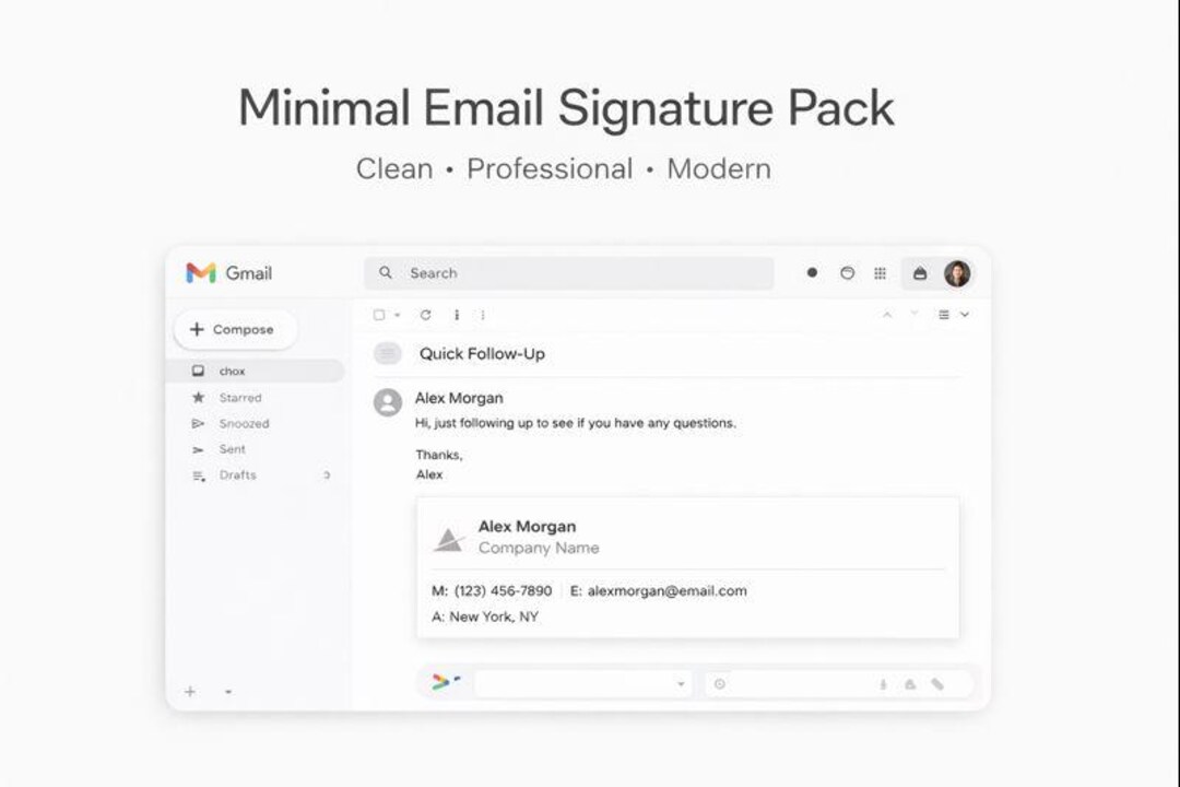 Minimal Email Signature Pack | Clean, Professional Business Signatures ...