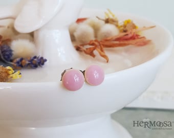 MINI Keramikohrstecker *HELLROSA* 6mm Durchmesser/ rosa Keramikschmuck/ Chirurgenstahl - Geschenke für Sie
