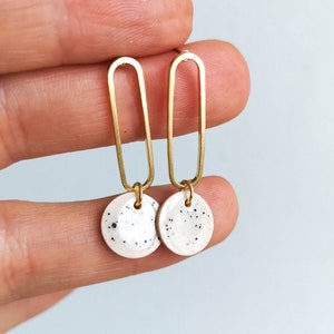 Ceramic statement earrings * DALMATIA*  - gifts for her