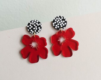 Flowery statement earrings - *BLOSSOM* - COLOURBLOCK COLLECTION - Gifts for her